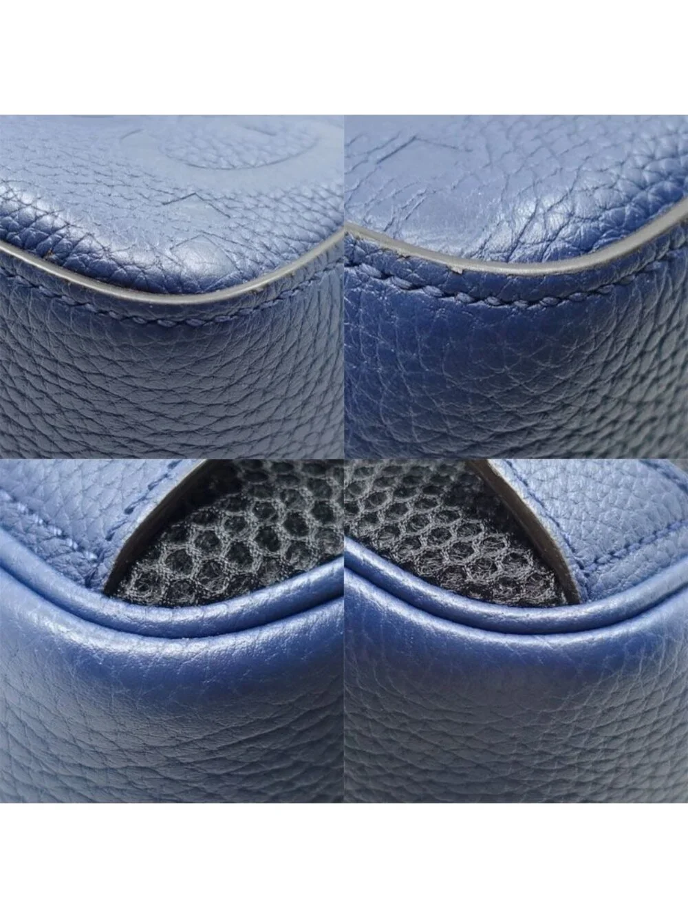 Gucci Cross Belt Bag Jumbo GG Navy Silver